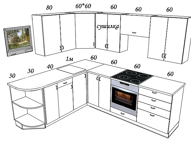 дизайн кухонной мебели